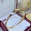 692fd1f499f2d84055c8a0f5 New Arrival V Gold Plated 18K Mimetic Gold CNC Hand-Set Diamond Cartier Thin Smooth Leopard Bangle, Ultra Thick and Imposing Leopard Design, Unisex Couple Bracelet