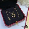 692fd1f799f2d84055c8a0fc V Gold Cartier Small Three-Ring Diamond Necklace