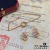 V Gold Cartier Small Three-Ring Diamond Bracelet
