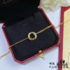 V Gold Cartier Small Three-Ring Diamond Bracelet