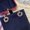 692fd1fc99f2d84055c8a10c Cartier Small Triple Ring Diamond Stud Earrings, Another Classic Design, Embracing Symmetrical Beauty with Elegant and Refined Craftsmanship