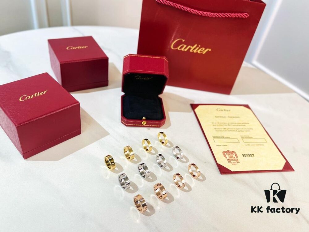 692fd20099f2d84055c8a117 Cartier Classic Love Series Ring in Rose Gold, White Gold, Yellow Gold with Diamond or Without, Wide and Narrow Width Options