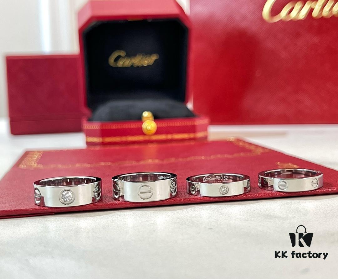 692fd20299f2d84055c8a118 Cartier Classic Love Series Ring in Rose Gold, White Gold, Yellow Gold with Diamond or Without, Wide and Narrow Width Options