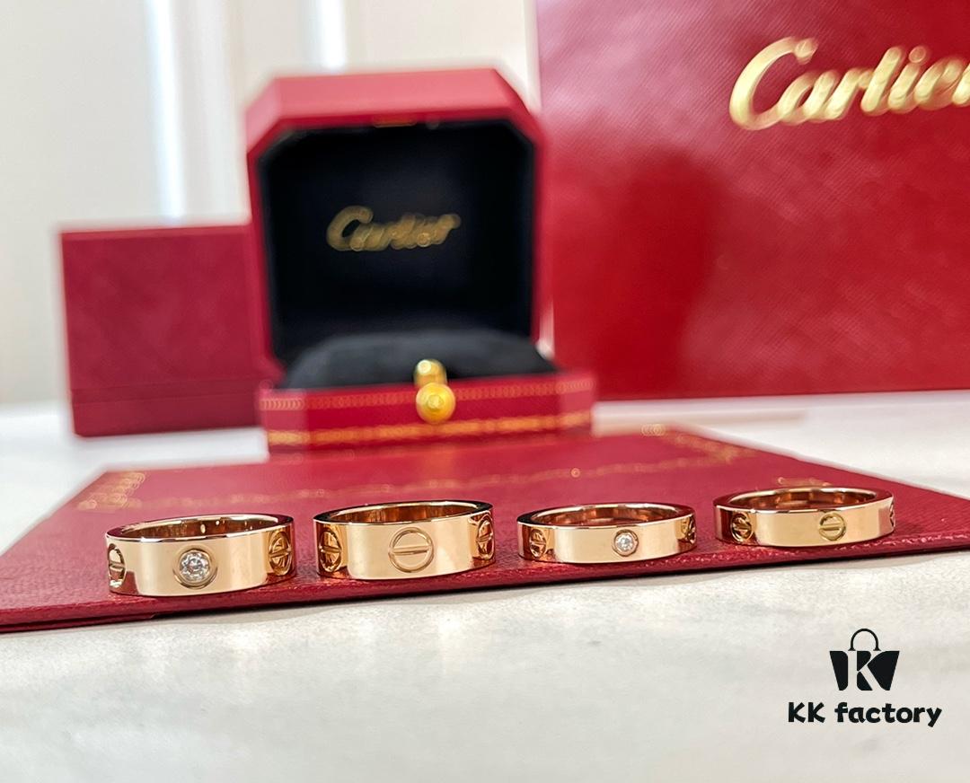 692fd20299f2d84055c8a11a Cartier Classic Love Series Ring in Rose Gold, White Gold, Yellow Gold with Diamond or Without, Wide and Narrow Width Options
