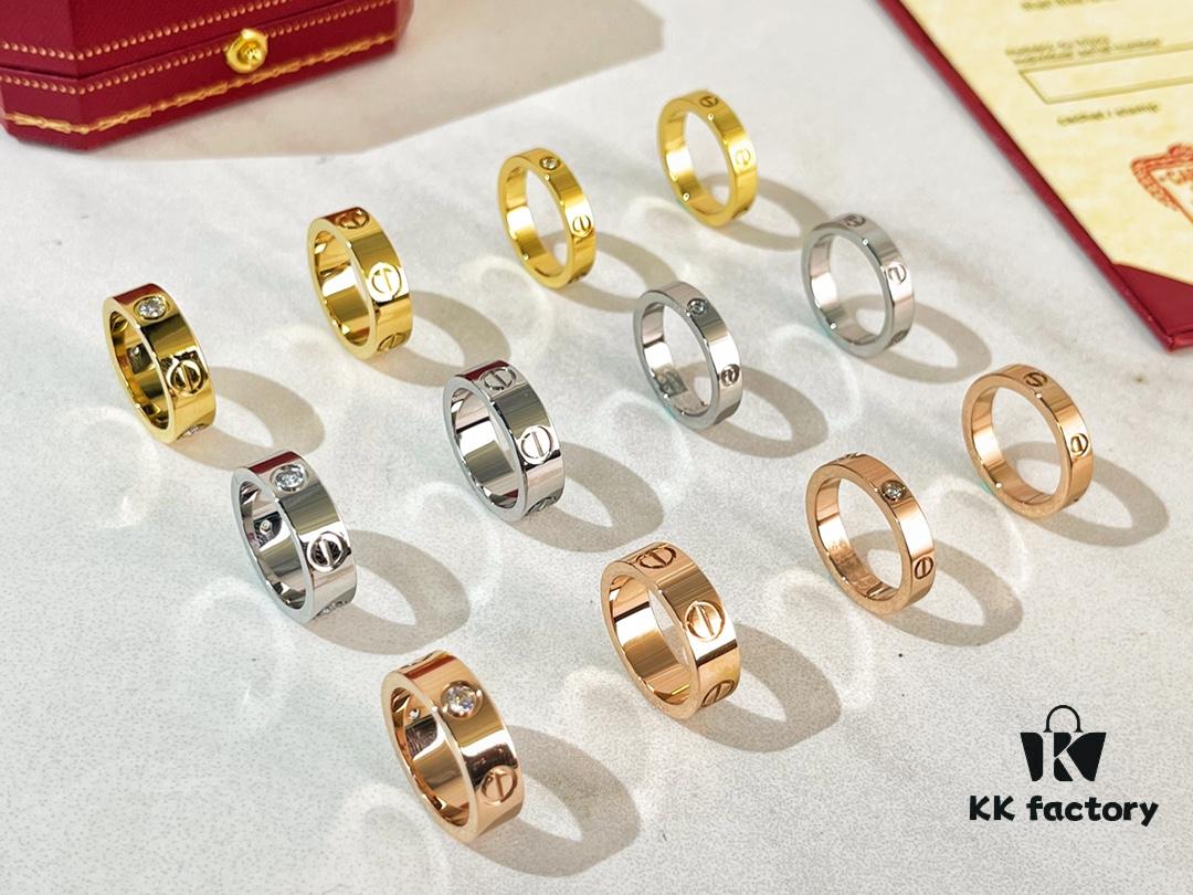 692fd20299f2d84055c8a11b Cartier Classic Love Series Ring in Rose Gold, White Gold, Yellow Gold with Diamond or Without, Wide and Narrow Width Options