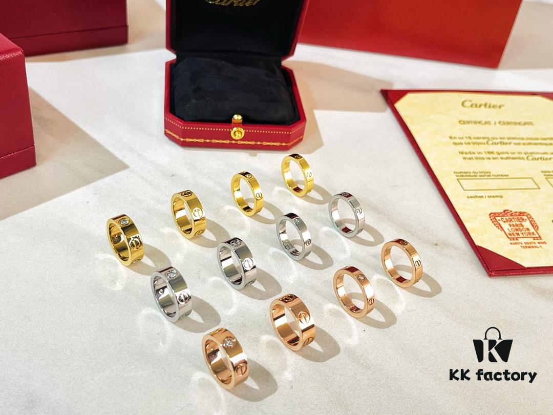 692fd21799f2d84055c8a141 Cartier Classic Love Series Ring in Rose Gold, White Gold, Yellow Gold with Diamond or Without, Wide and Narrow Width Options