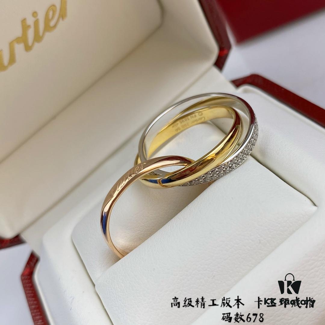 692fd21f99f2d84055c8a150 V Gold Material Cartier Trinity Ring 💍 A Classic Diamond Ring Embracing Symmetrical Elegance