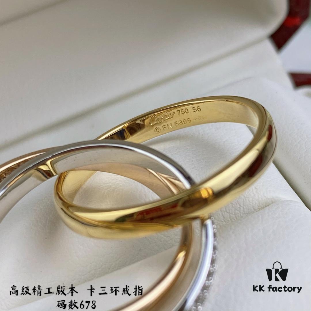 692fd22199f2d84055c8a153 V Gold Material Cartier Trinity Ring 💍 A Classic Diamond Ring Embracing Symmetrical Elegance