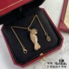 692fd22399f2d84055c8a159 New V Gold Plated 15513240 CNC Cartier Panthere Necklace, Ultra Thick and Bold Panther Design, Unisex Couple's Style