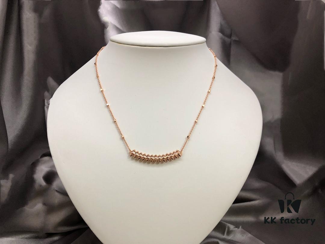 692fd23299f2d84055c8a179 Cartier Necklace with Neutral and Bold Design, Featuring Rotatable Rivets and V-Gold Plating