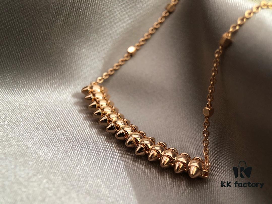 692fd23599f2d84055c8a17f Cartier Necklace with Neutral and Bold Design, Featuring Rotatable Rivets and V-Gold Plating