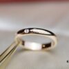 New Cartier-Inspired Solitaire Ring with Brilliant Single Diamond – Reversible Design, High-Polish V Gold 2.0 Material