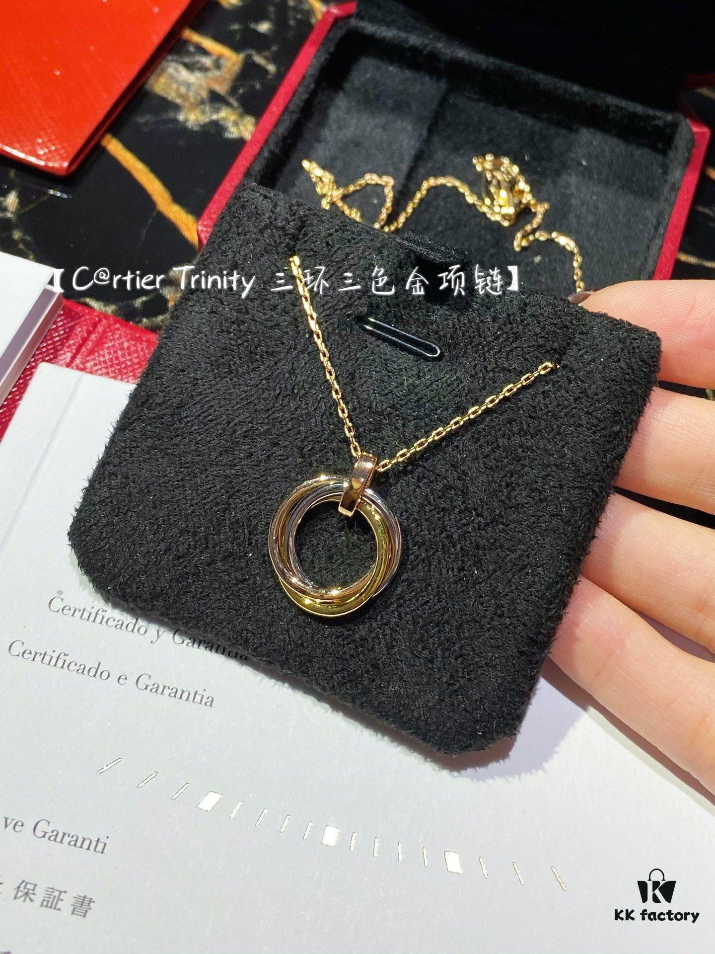 692fd25b99f2d84055c8a1c6 Cartier Trinity Three-Ring Three-Color Gold Necklace