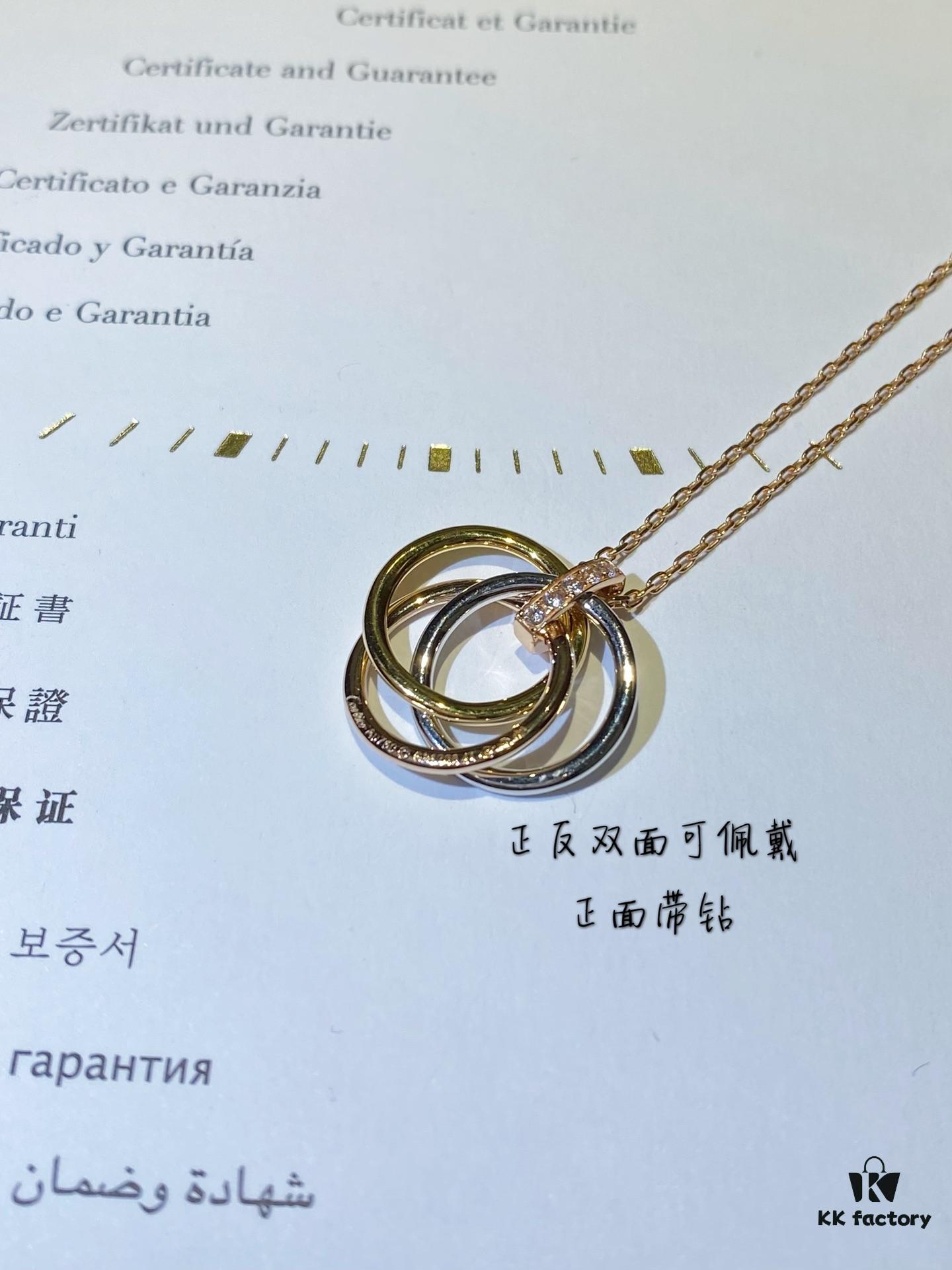 692fd25c99f2d84055c8a1c7 Cartier Trinity Three-Ring Three-Color Gold Necklace