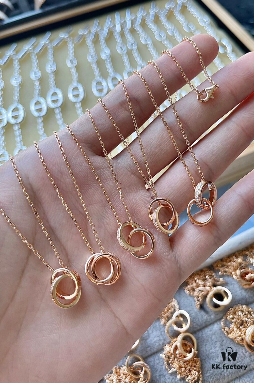 Kajia Double Ring Necklace
