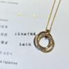 692fd25f99f2d84055c8a1cb Cartier Trinity Three-Ring Three-Color Gold Necklace
