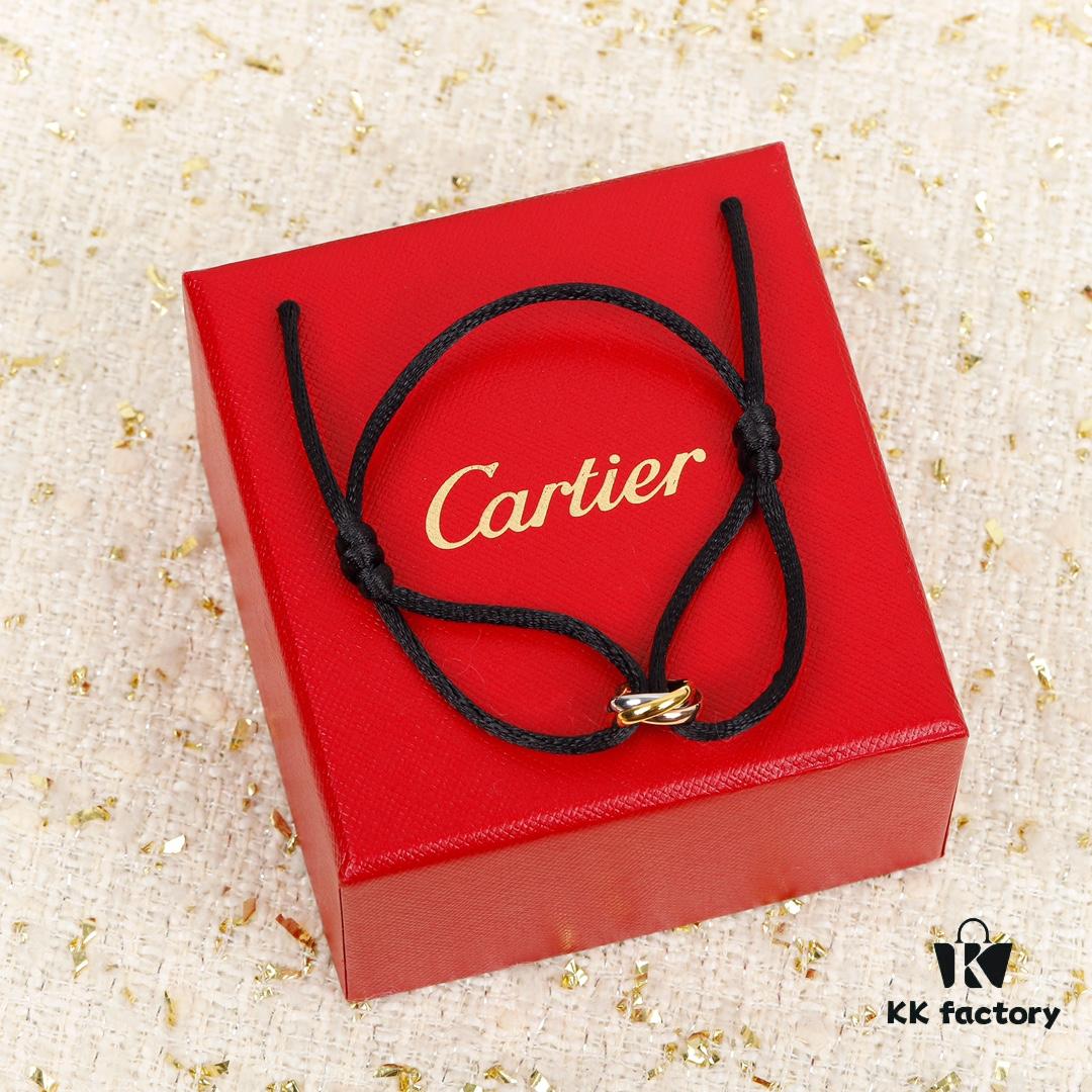 Cartier TRINITY Bracelet, Three Interlocking Rings Symbolizing Eternal Love and Affection