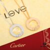 692fd26399f2d84055c8a1d2 Homage to Classic Cartier Ca@tier Smooth Three-Diamond Six-Diamond Version Big Flat Necklace, Reversible Wear, Real Photos Showcasing Authentic Details