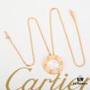 692fd26399f2d84055c8a1d4 Homage to Classic Cartier Ca@tier Smooth Three-Diamond Six-Diamond Version Big Flat Necklace, Reversible Wear, Real Photos Showcasing Authentic Details