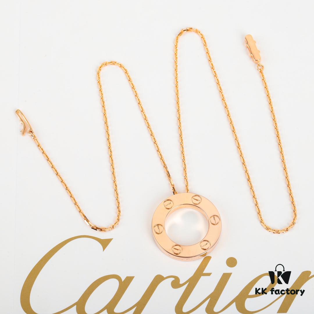 692fd26399f2d84055c8a1d4 Homage to Classic Cartier Ca@tier Smooth Three-Diamond Six-Diamond Version Big Flat Necklace, Reversible Wear, Real Photos Showcasing Authentic Details