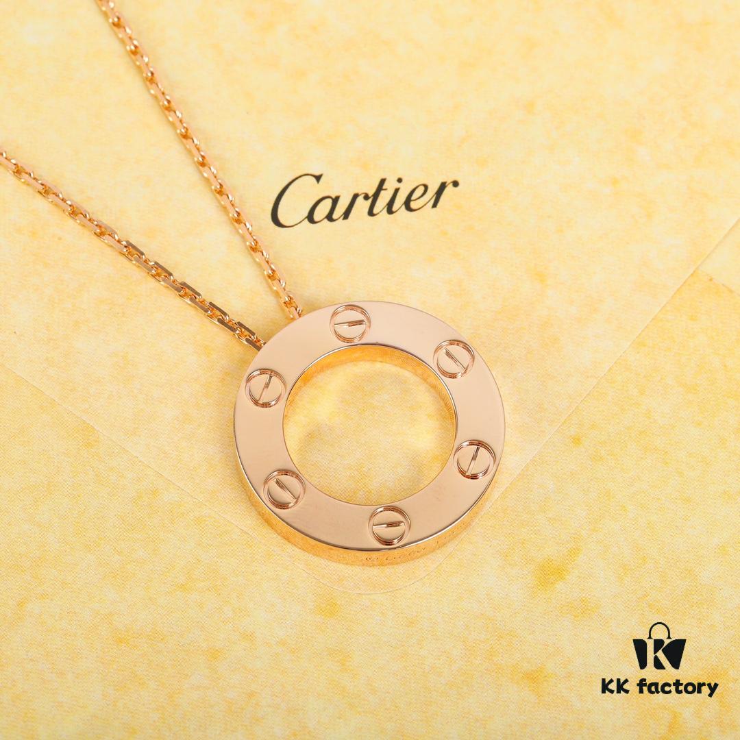 692fd26499f2d84055c8a1d5 Homage to Classic Cartier Ca@tier Smooth Three-Diamond Six-Diamond Version Big Flat Necklace, Reversible Wear, Real Photos Showcasing Authentic Details