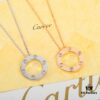 692fd26999f2d84055c8a1e1 Homage to Classic Cartier Ca@tier Smooth Three-Diamond Six-Diamond Version Big Cake Necklace, Reversible Design, Real Photos Showcasing Authentic Details