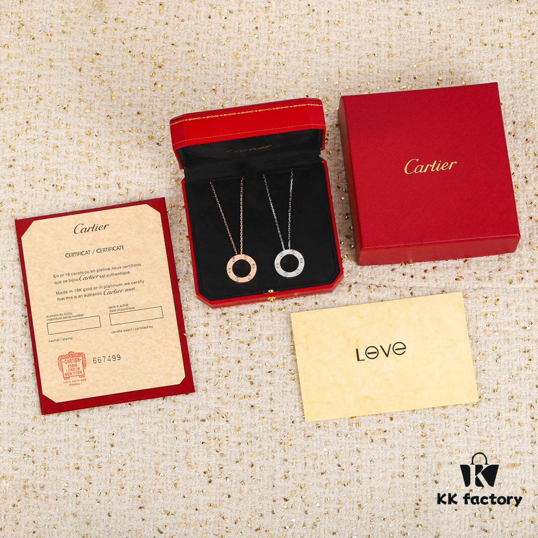 692fd26a99f2d84055c8a1e4 Homage to Classic Cartier Ca@tier Smooth Three-Diamond Six-Diamond Version Big Cake Necklace, Reversible Design, Real Photos Showcasing Authentic Details