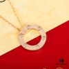 692fd26a99f2d84055c8a1e5 Homage to the Classic Cartier Ca@tier Smooth Three-Diamond and Six-Diamond Version Large Round Necklace, Reversible Wear, Real Photos Showcasing Authentic Details