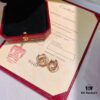 692fd28799f2d84055c8a218 Luxury Custom Cartier 2021 New Triple Ring Series Three-Color Half-Diamond Set in S925 Sterling Silver with Thick Gold Plating