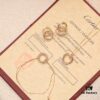 692fd28a99f2d84055c8a21e Cartier Pink Diamond Tricolor Trinity Necklace, S925 Sterling Silver, Premium Craftsmanship with Logo, Angel Pendant, Adjustable Chain 45cm