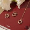 692fd28b99f2d84055c8a221 Cartier Pink Diamond Tricolor Trinity Necklace, S925 Sterling Silver, Premium Craftsmanship with Logo, Angel Pendant, Adjustable Chain 45cm