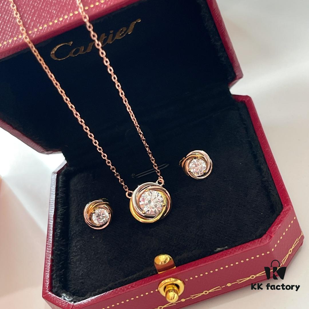 692fd28c99f2d84055c8a223 Cartier Trinity Three-Color Single Diamond Necklace and Stud Earrings, High-End Custom Jewelry with Precision Multi-Color Plating, Premium S925 Sterling Silver, Hypoallergenic and Fade-Resistant, Elegant Minimalist Design