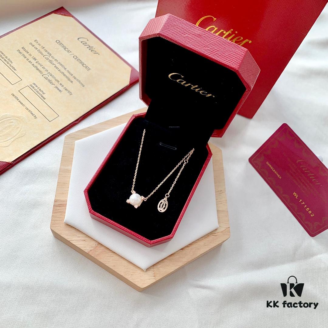 692fd2c299f2d84055c8a280 Cartier C de Cartier Pearl Necklace with Bull Head Design