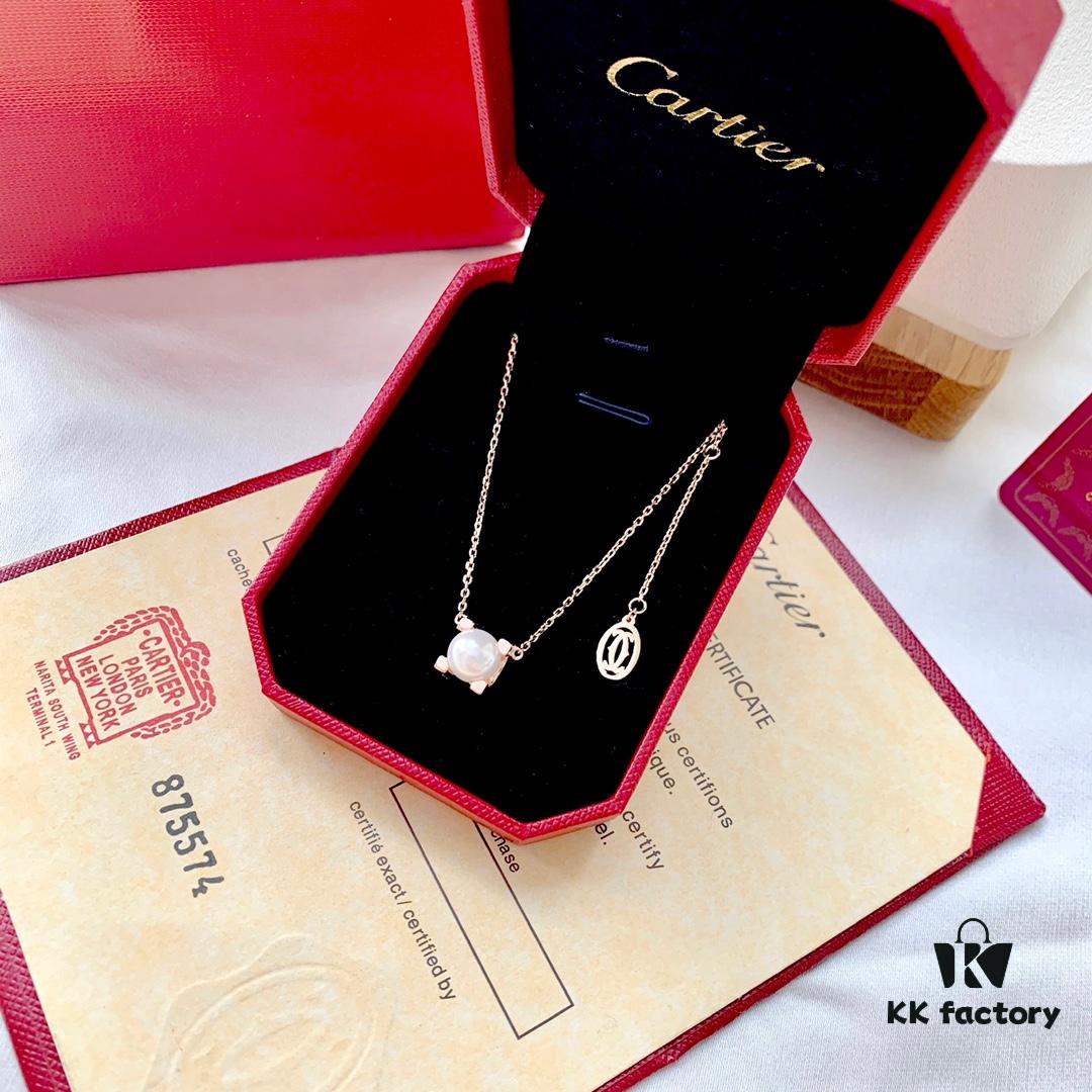 692fd2c499f2d84055c8a282 Cartier C de Cartier Pearl Necklace with Bull Head Design