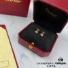 New Arrival Authentic CNC Version Cartier Solo Drill Stud Earrings with Original Flying Saucer Backs, Entirely Crafted in 925 Sterling Silver, Not Ordinary Market Version