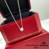 692fd2d799f2d84055c8a2aa Authentic CNC Version Cartier Single Diamond Necklace, 925 Sterling Silver, with Original Mini Pendent