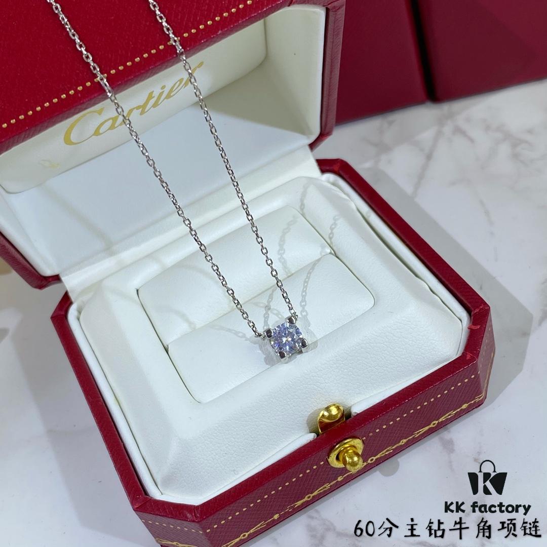 692fd2e199f2d84055c8a2bd V Gold Plated Mimi Gold, CNC Cartier 60-Point Center Diamond Horn Necklace, High-Precision Craftsmanship Edition – Premium Carbon Diamond Earrings