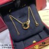 692fd2e699f2d84055c8a2c4 V Gold CNC Edition Round Flat Necklace, Cartier Classic Round Double-Sided Necklace for Two-Way Wearing