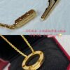 V Gold Material High-End Version Cartier Classic LOVE Double-Sided Round Necklace with Full Diamonds, German Imported Luxury Custom Jewelry