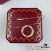 V Gold Material High-End Version Cartier Classic LOVE Double-Sided Round Necklace with Full Diamonds, German Imported Luxury Custom Jewelry