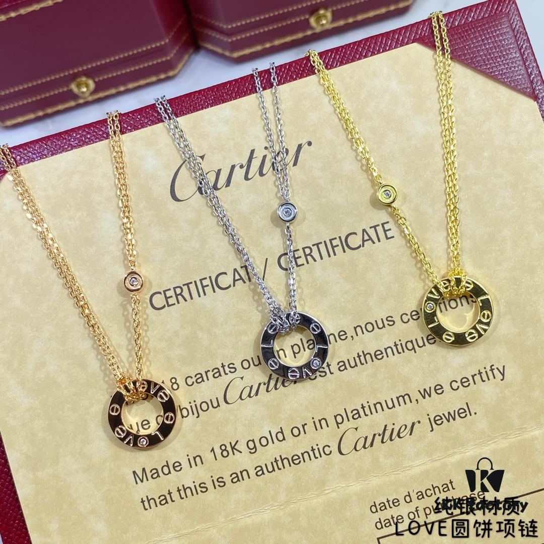 692fd2f499f2d84055c8a2df Cartier Classic Love Round Pendant Necklace, High-End Custom Reproduction, German Imported S925 Sterling Silver, Full Diamond Inlay, Original Logo and Engraving, Perfect Craftsmanship