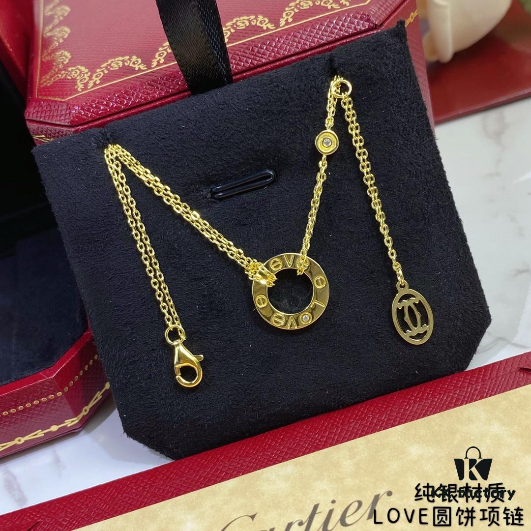 692fd2f499f2d84055c8a2e0 Cartier Classic Love Round Pendant Necklace, High-End Custom Reproduction, German Imported S925 Sterling Silver, Full Diamond Inlay, Original Logo and Engraving, Perfect Craftsmanship