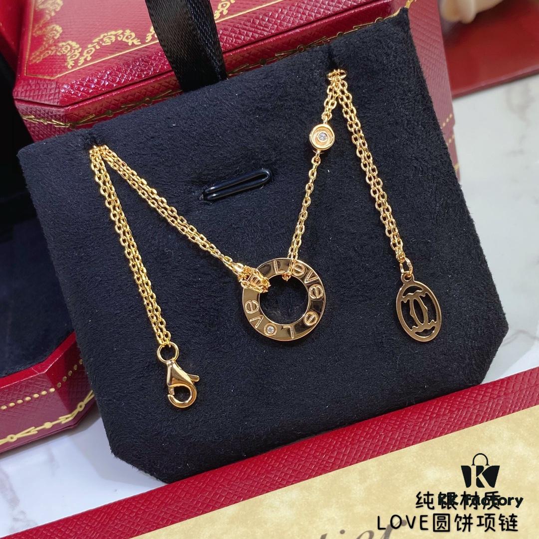 692fd2f599f2d84055c8a2e1 Cartier Classic Love Round Pendant Necklace, High-End Custom Reproduction, German Imported S925 Sterling Silver, Full Diamond Inlay, Original Logo and Engraving, Perfect Craftsmanship