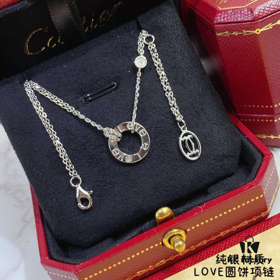 692fd2f699f2d84055c8a2e2 Cartier Classic Love Round Pendant Necklace, High-End Custom Reproduction, German Imported S925 Sterling Silver, Full Diamond Inlay, Original Logo and Engraving, Perfect Craftsmanship