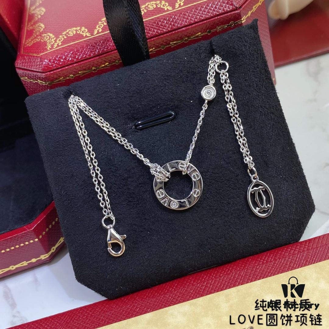 692fd2f799f2d84055c8a2e3 Cartier Classic Love Round Pendant Necklace, High-End Custom Reproduction, German Imported S925 Sterling Silver, Full Diamond Inlay, Original Logo and Engraving, Perfect Craftsmanship