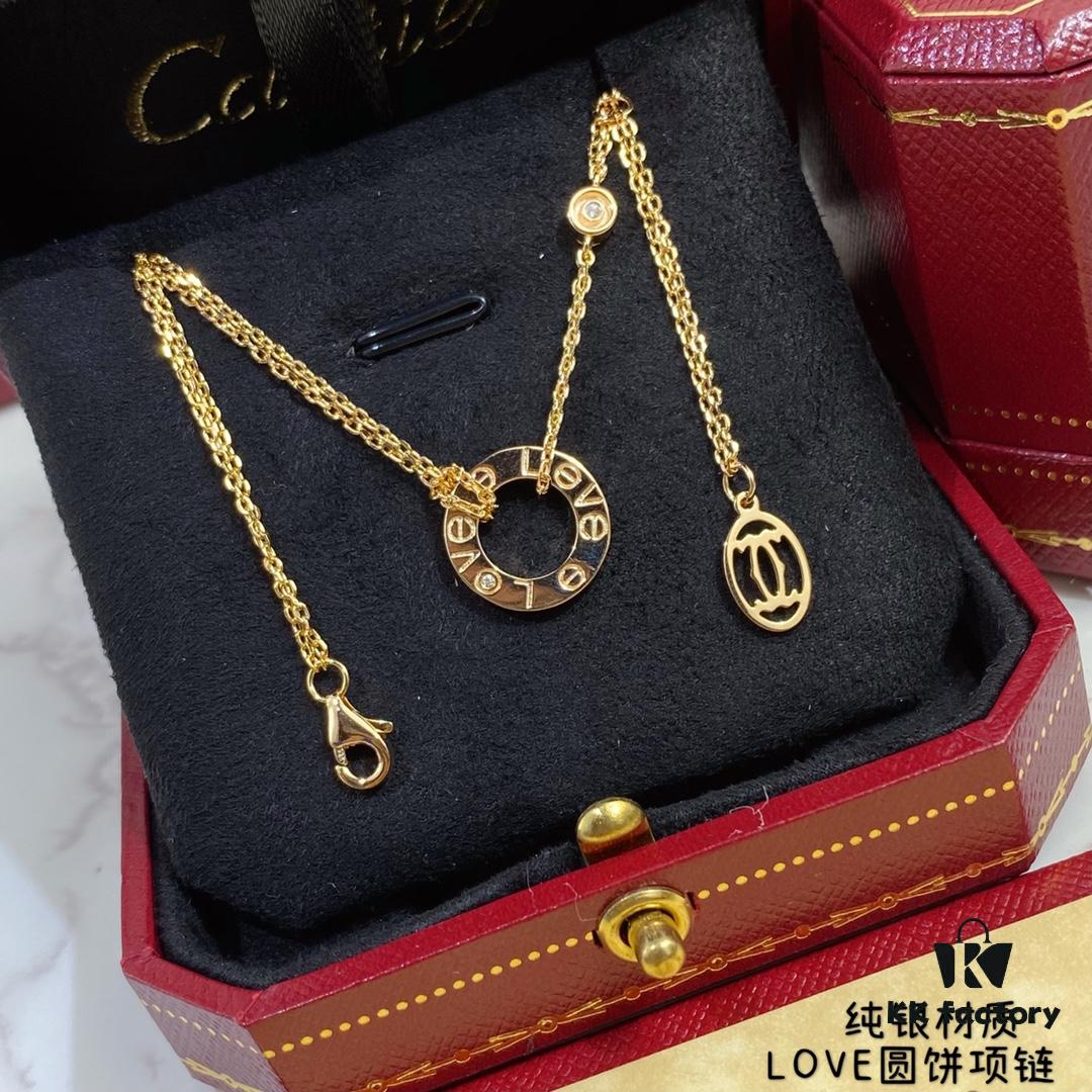 692fd2f799f2d84055c8a2e4 Cartier Classic Love Round Pendant Necklace, High-End Custom Reproduction, German Imported S925 Sterling Silver, Full Diamond Inlay, Original Logo and Engraving, Perfect Craftsmanship
