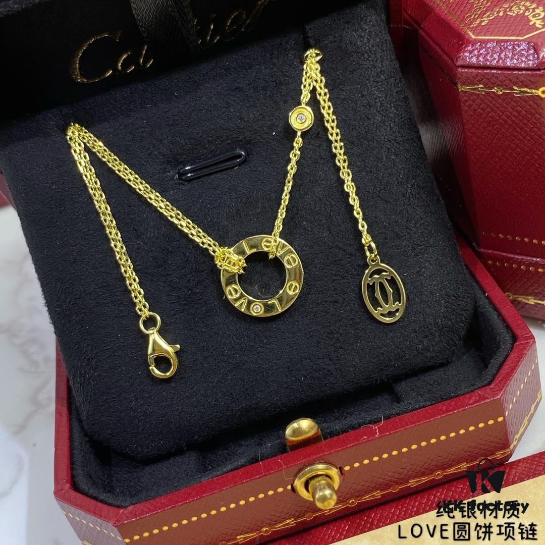 692fd2f899f2d84055c8a2e5 Cartier Classic Love Round Pendant Necklace, High-End Custom Reproduction, German Imported S925 Sterling Silver, Full Diamond Inlay, Original Logo and Engraving, Perfect Craftsmanship