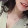692fd31699f2d84055c8a313 Valentine's Gift 🎁 Cartier Rose Gold Double Ring Full Diamond Round Pendant Necklace