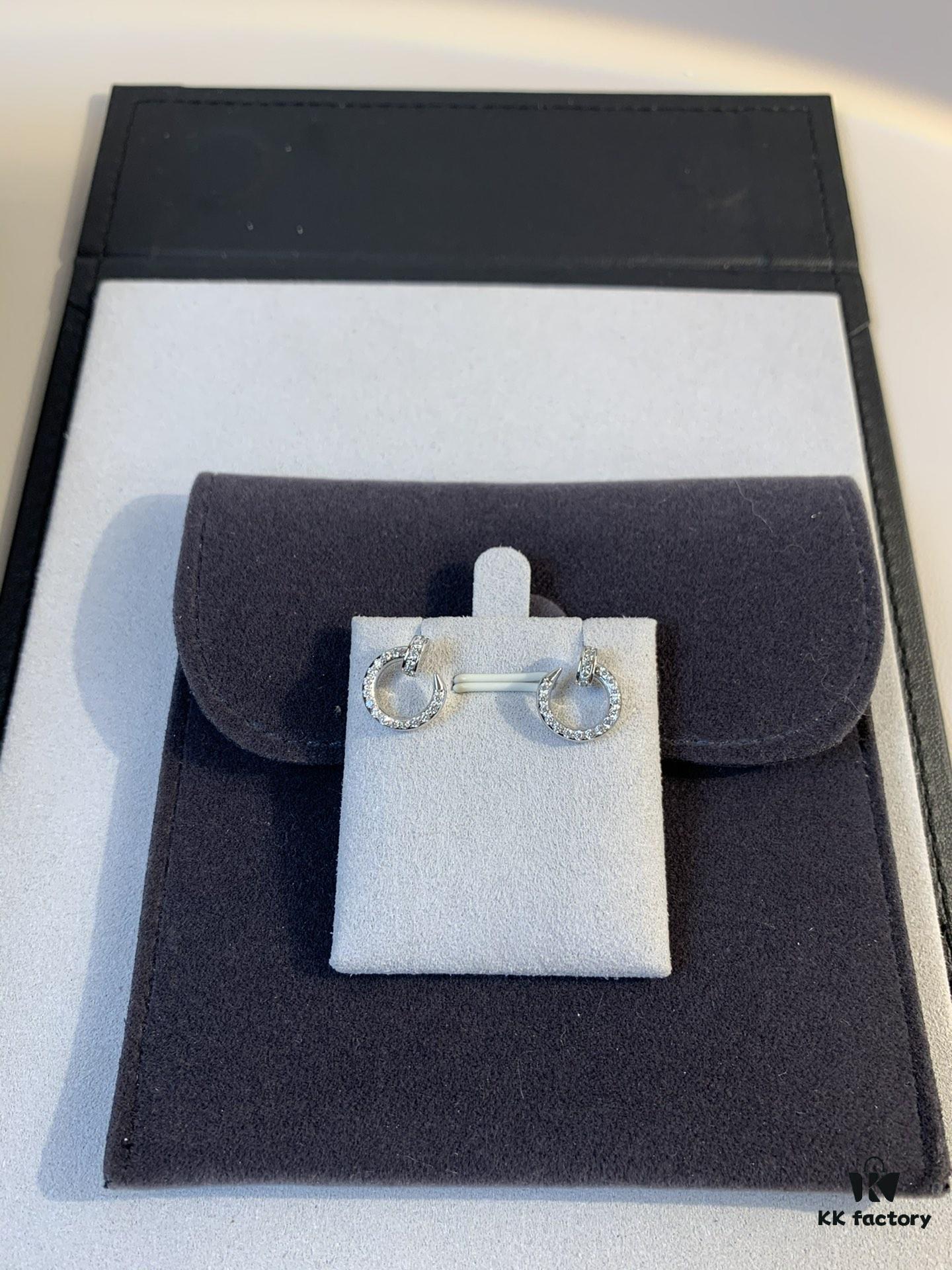 692fd3b399f2d84055c8a40d Cartier Love Collection Screw Bracelet Design Diamond Earrrings Mini Size