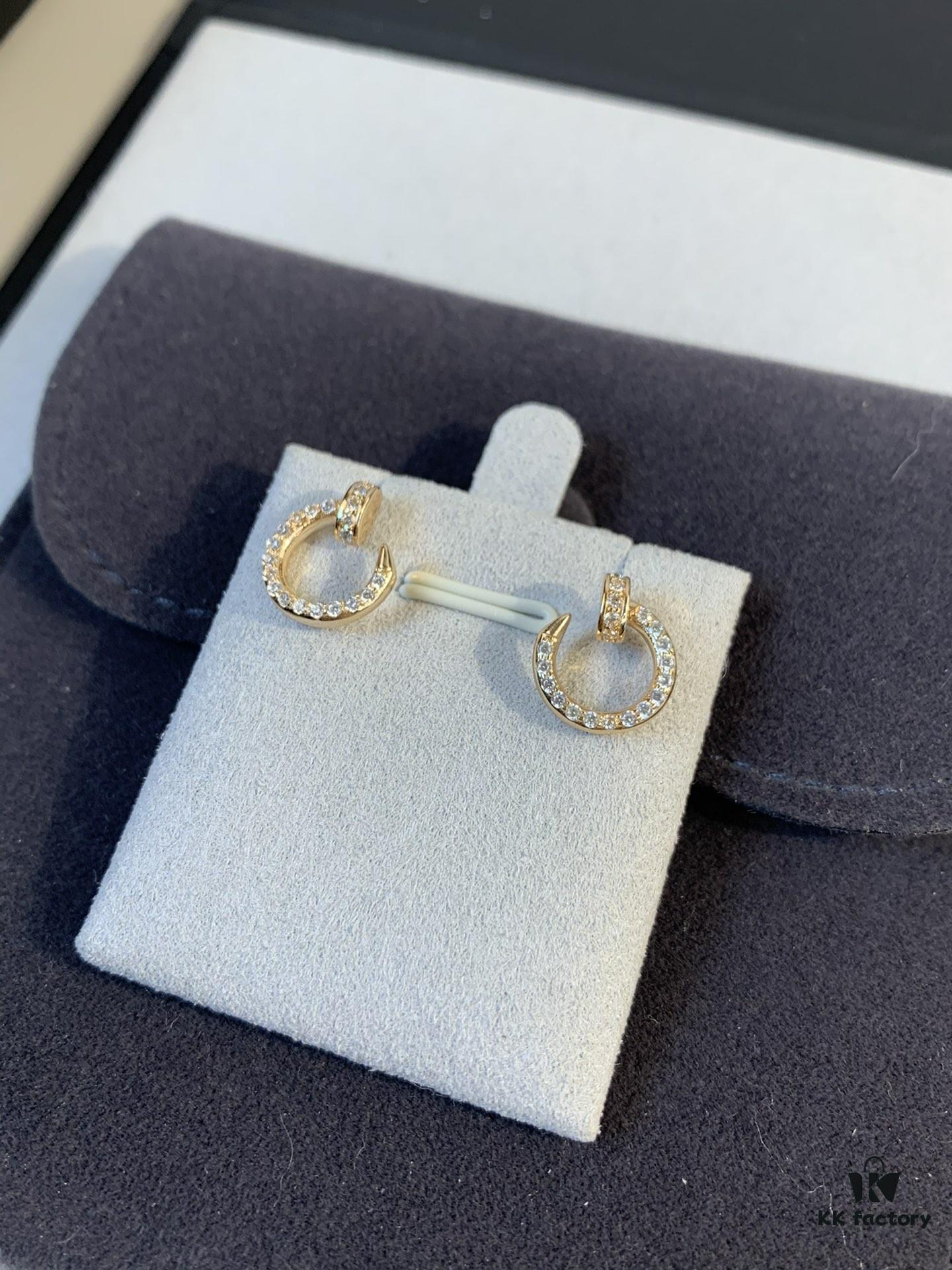 692fd3b999f2d84055c8a418 Cartier Love Collection Diamond-Paved Mini Stud Earrings